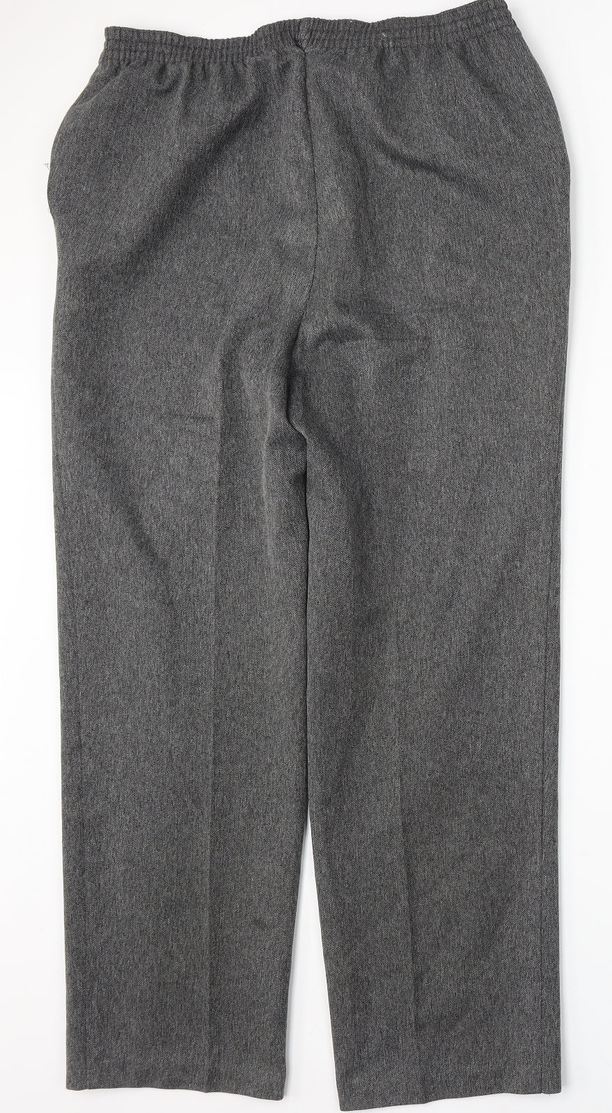 Marks and Spencer Womens Grey Polyester Trousers Size 16 L29 in Regular