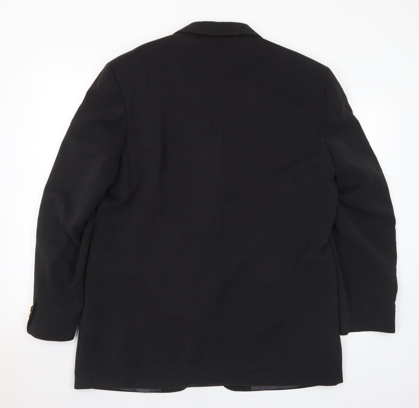 Preworn Mens Black Polyester Jacket Suit Jacket Size 42