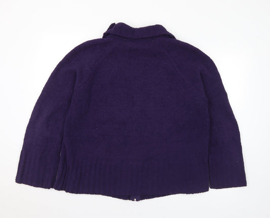 Preworn Womens Purple Jacket Size L Zip