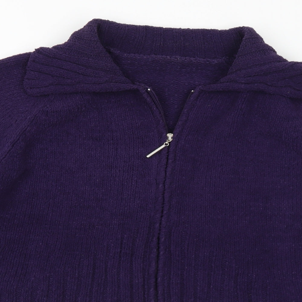Preworn Womens Purple Jacket Size L Zip