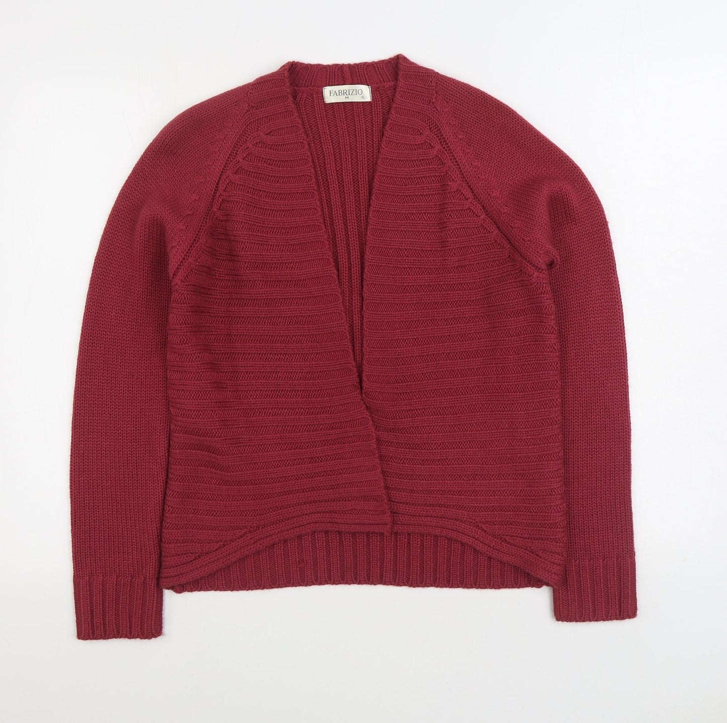 Fabrizo Womens Purple V-Neck Acrylic Pullover Jumper Size M