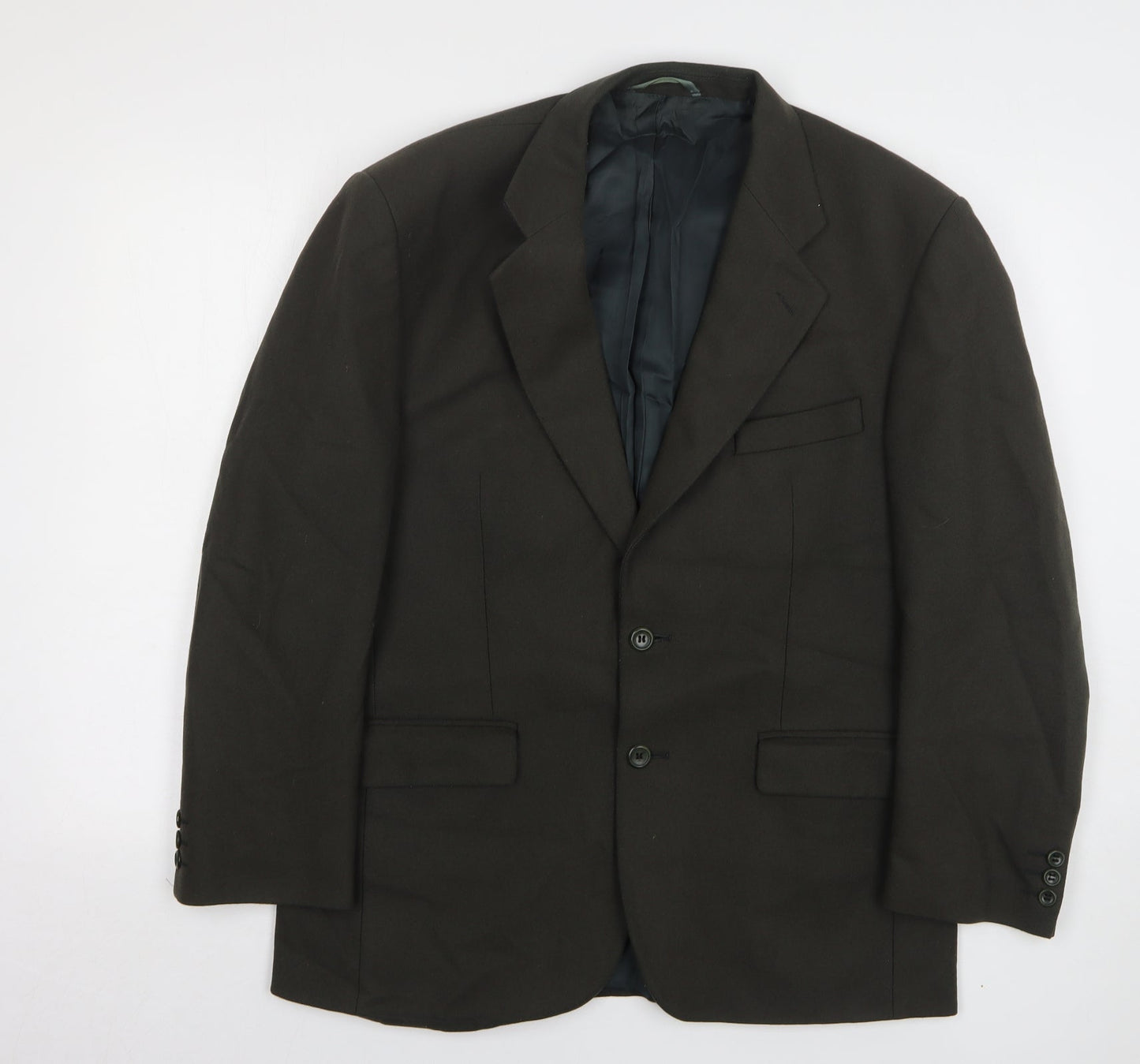 Preworn Mens Green Wool Jacket Suit Jacket Size 40