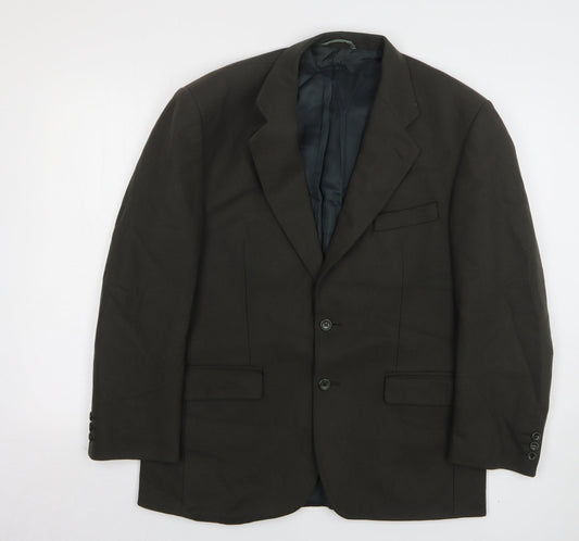 Preworn Mens Green Wool Jacket Suit Jacket Size 40