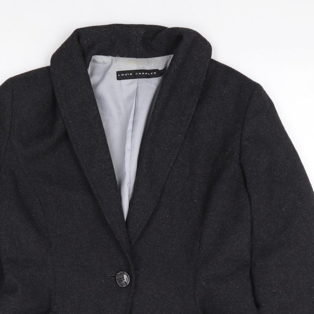 Louis Charles Womens Grey Wool Jacket Suit Jacket Size 12