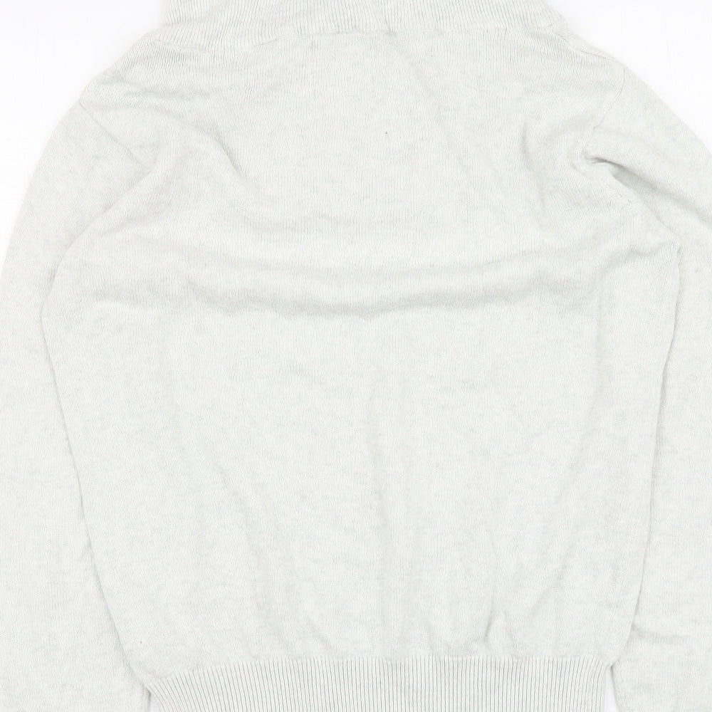 Crosshatch Womens Grey Roll Neck Cotton Pullover Jumper Size M