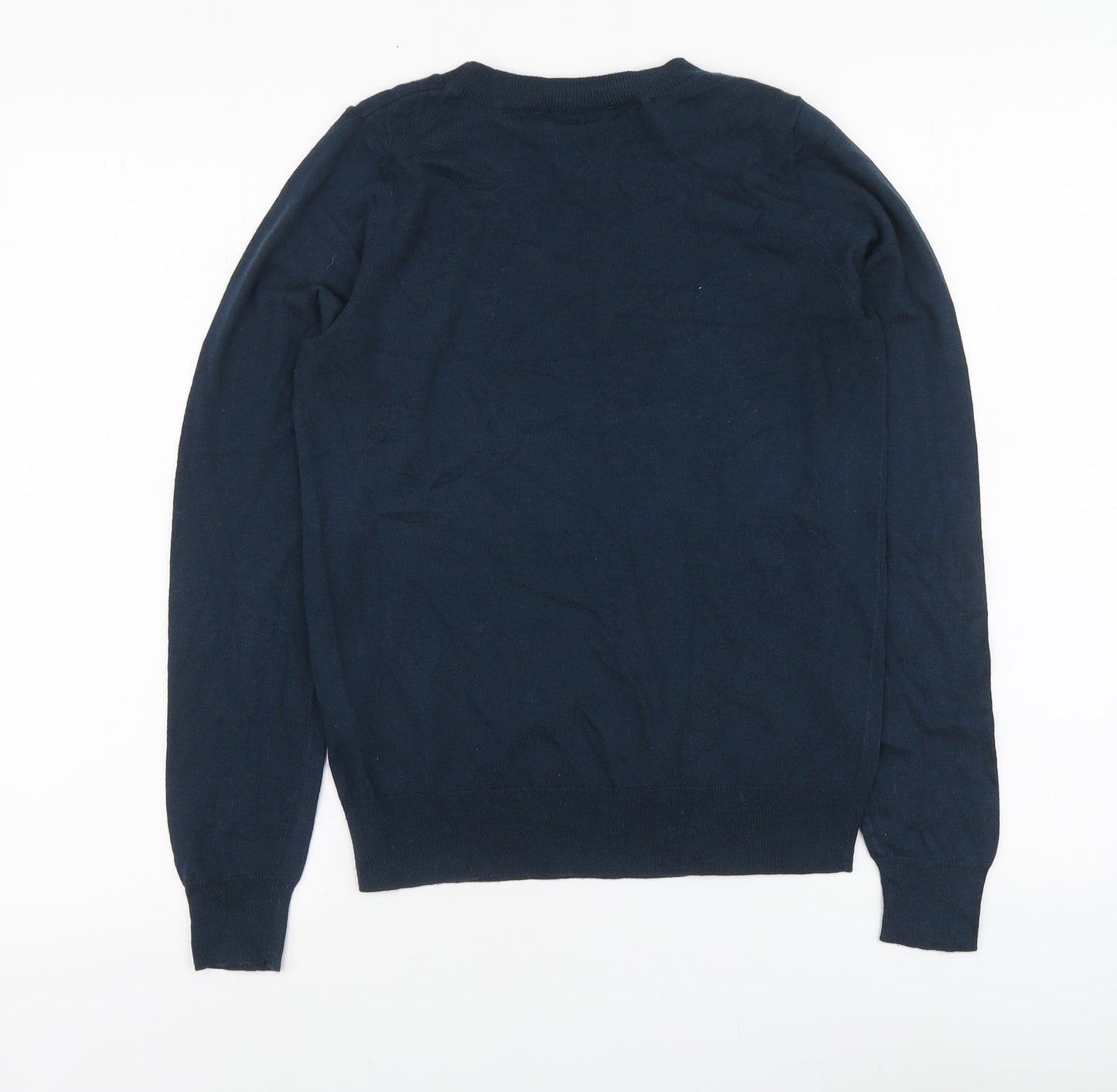 NEXT Womens Blue Round Neck Polyester Pullover Jumper Size 8