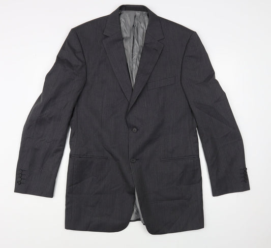 Marks and Spencer Mens Grey Wool Jacket Blazer Size 40