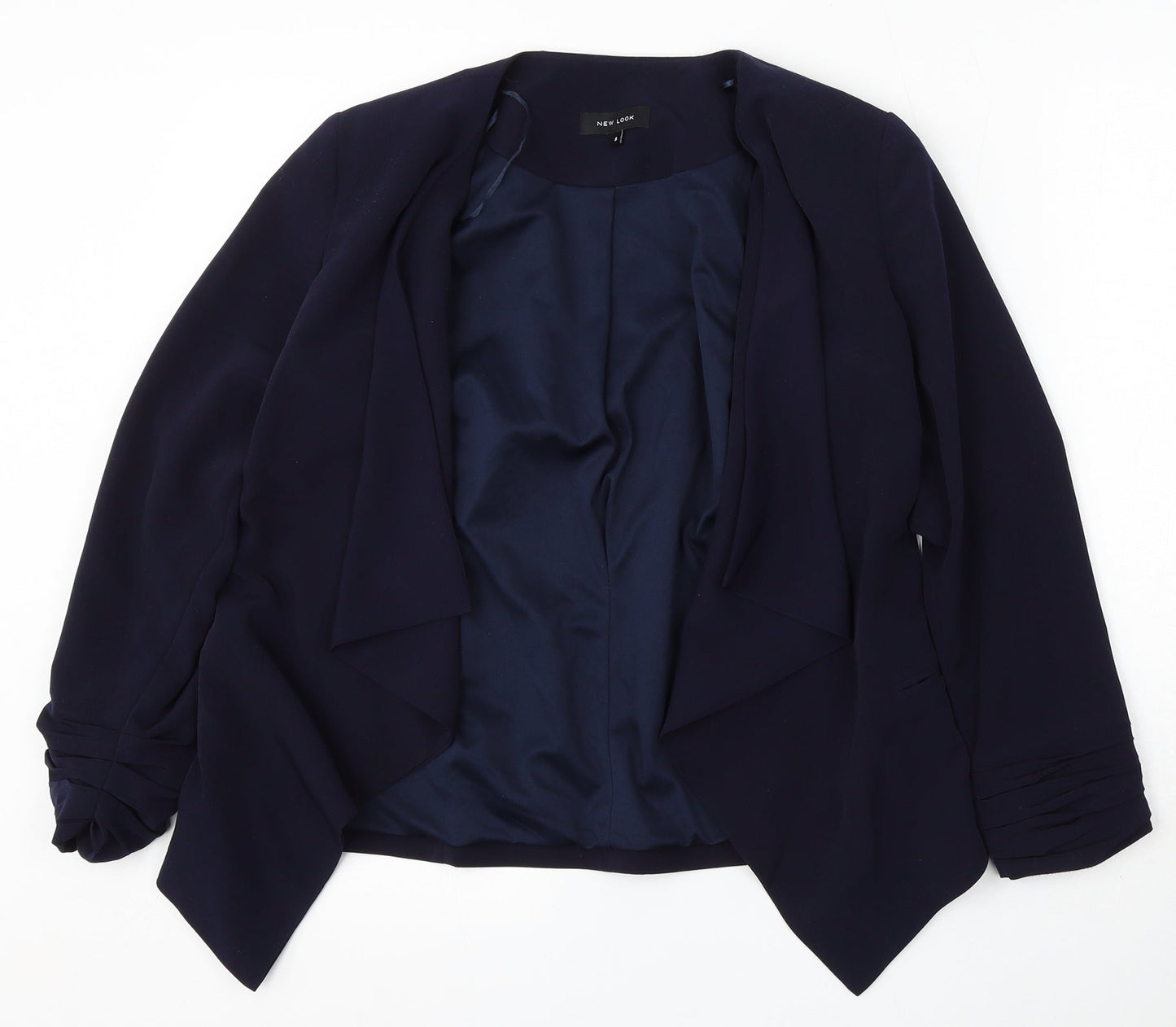 New Look Womens Blue Round Neck Polyester Cardigan Jumper Size 8