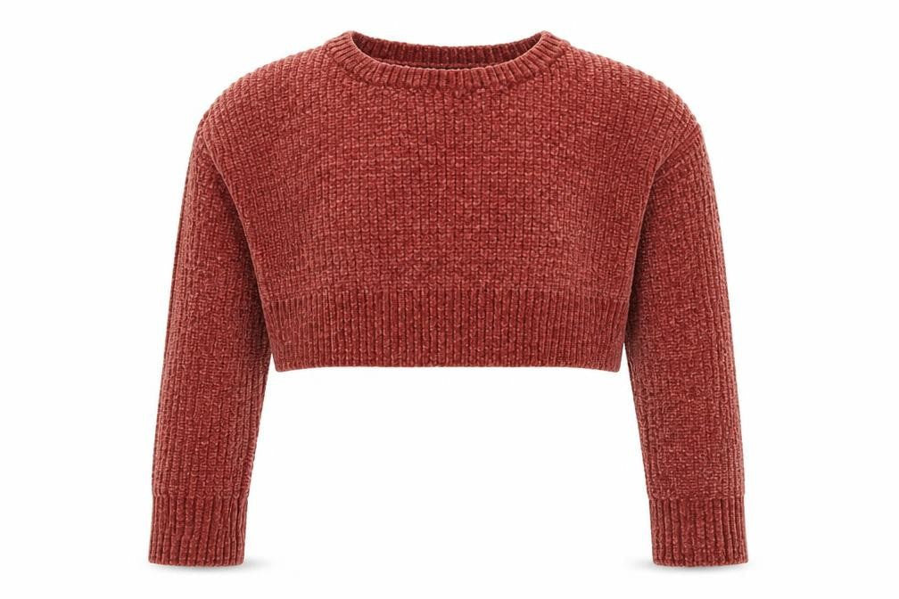 New Look Girls Brown Round Neck Acrylic Pullover Jumper Size 10-11 Years