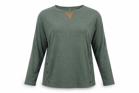 Preworn Womens Green Polyester Pullover Sweatshirt Size L