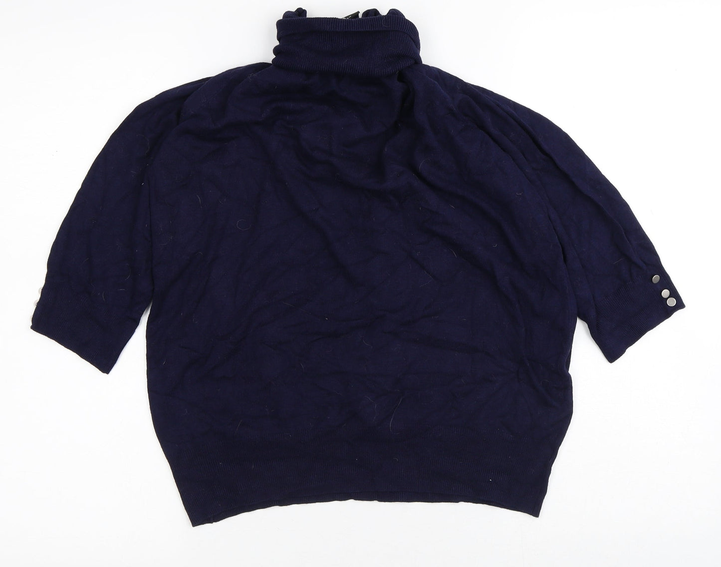 Wallis Womens Blue Viscose Pullover Sweatshirt Size 16