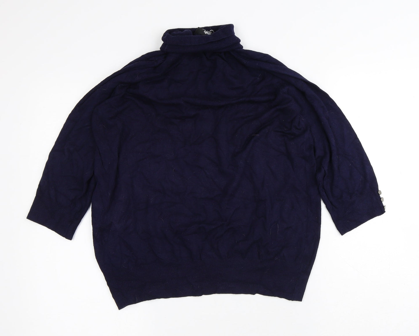 Wallis Womens Blue Viscose Pullover Sweatshirt Size 16