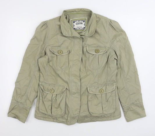 South Boutique Womens Green Jacket Size 14 Button