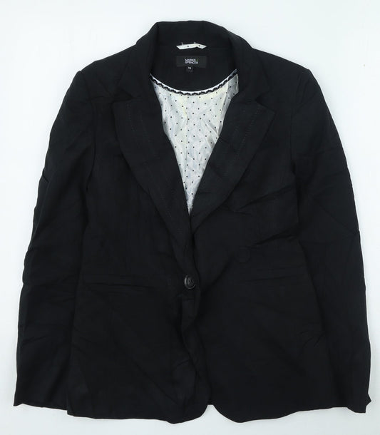 Marks and Spencer Womens Black Jacket Size 10