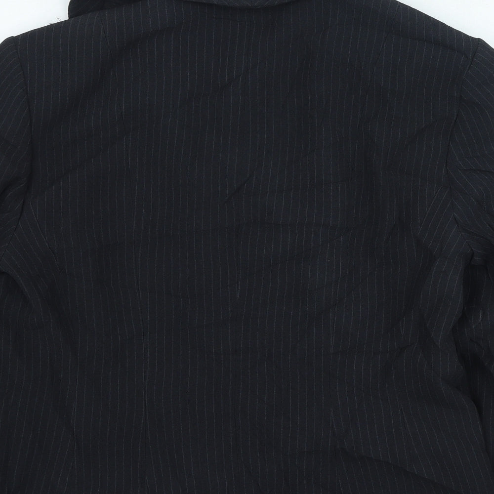 amphora Womens Grey Striped Jacket Size 16