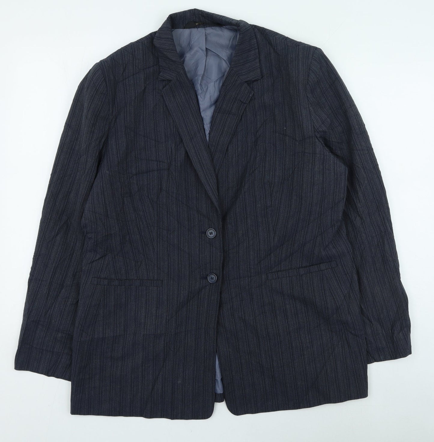 Marks and Spencer Womens Grey Striped Jacket Size 18