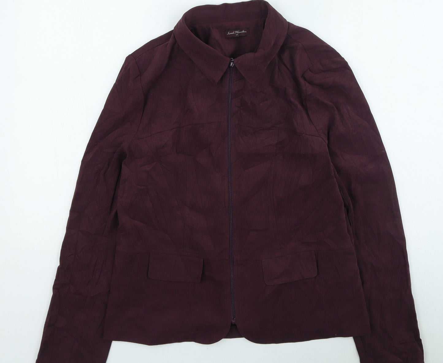 Sarah Hamilton Womens Purple Jacket Size 14