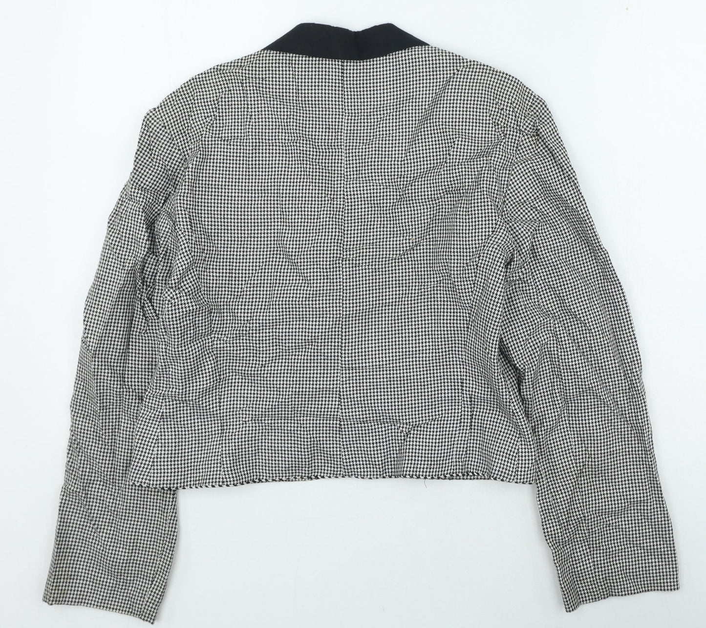 H&M Womens Black Check Jacket Size 12