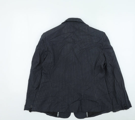Marks and Spencer Womens Grey Striped Jacket Size 14