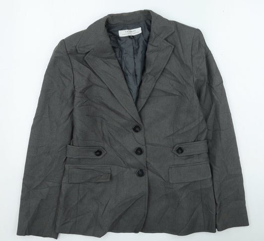 Tahari Womens Grey Jacket Size 6