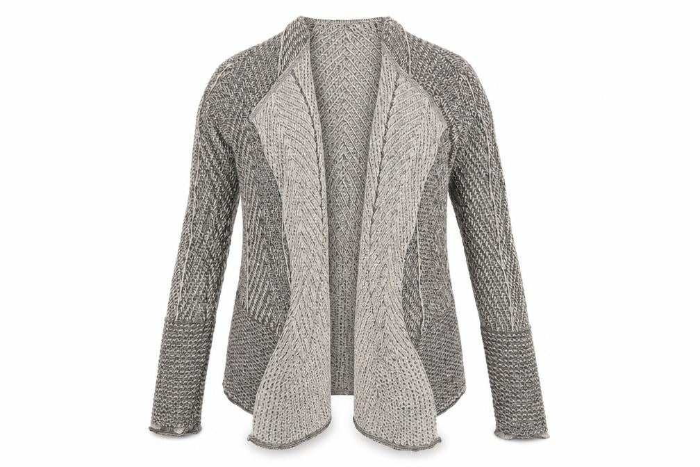 Eight Eight Eight Womens Grey V-Neck Cotton Cardigan Jumper Size M