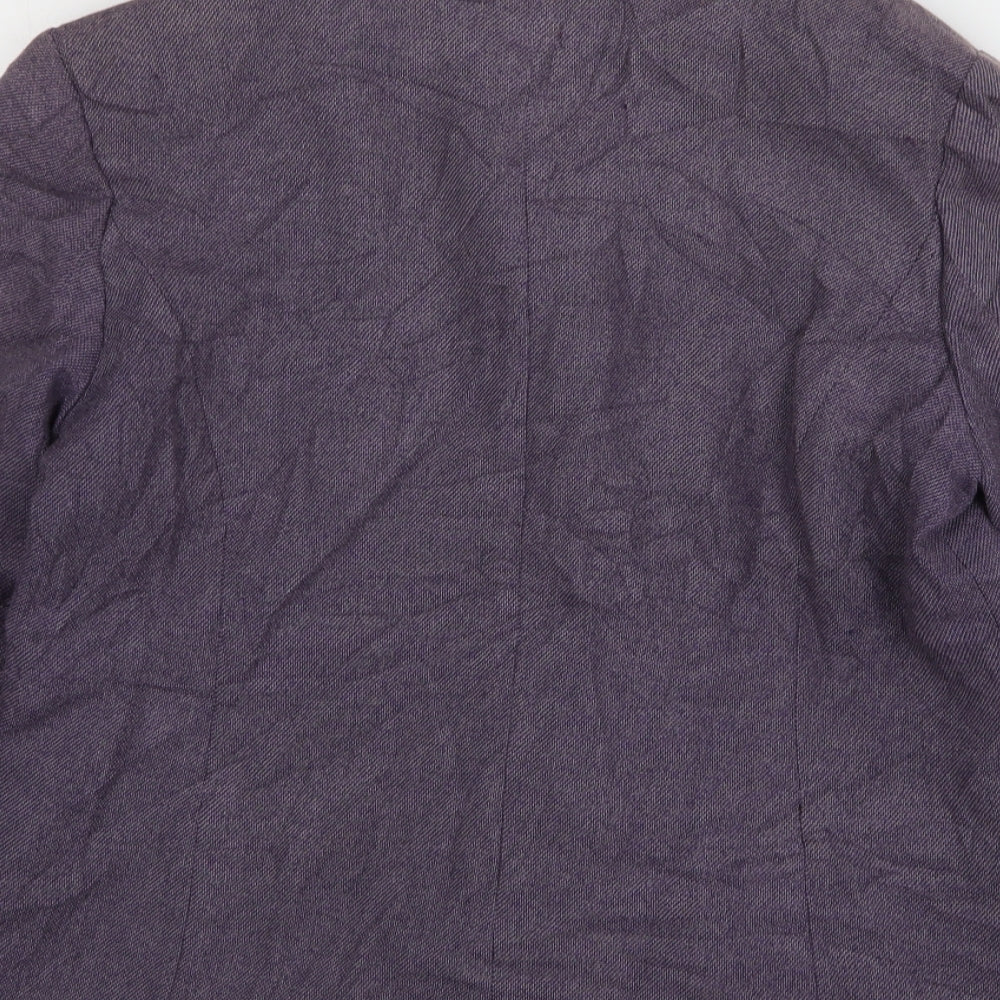 EWM Womens Purple Polyester Jacket Suit Jacket Size 16