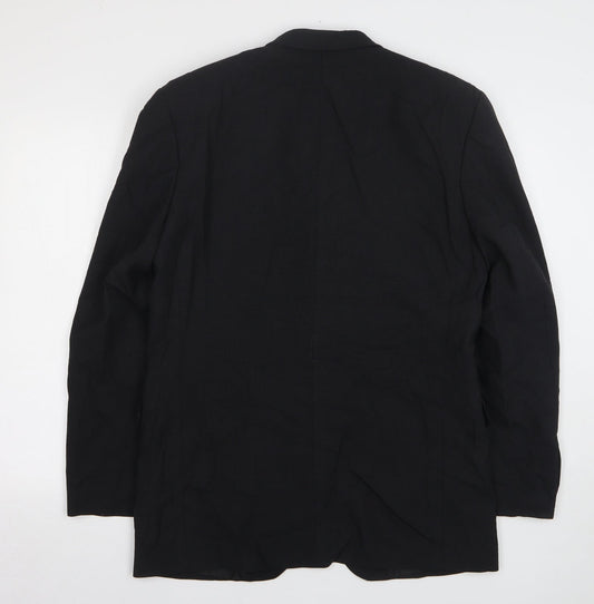 Taylor & Wright Mens Black Wool Jacket Suit Jacket Size 38