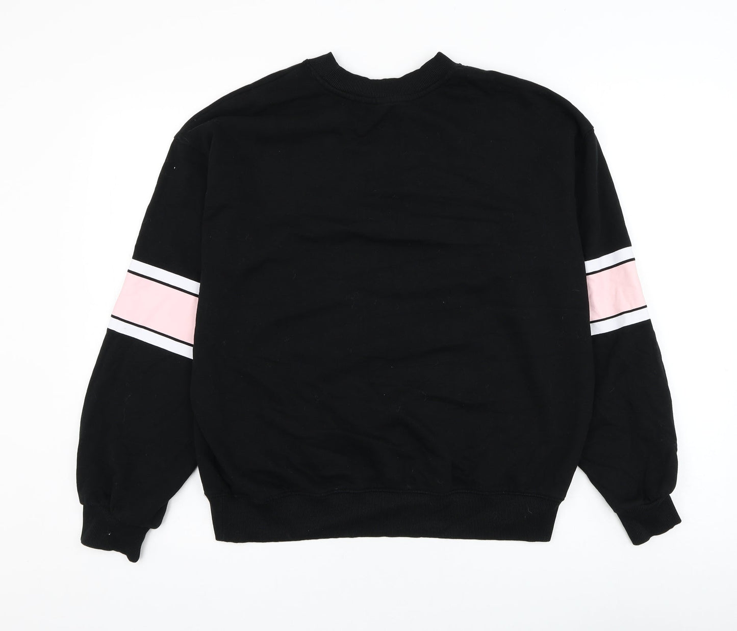 Divided by H&M Womens Black Cotton Pullover Sweatshirt Size M Pullover - Slogan