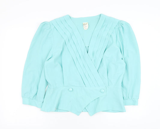 Rembrandt Womens Blue Jacket Blazer Size 18 Button