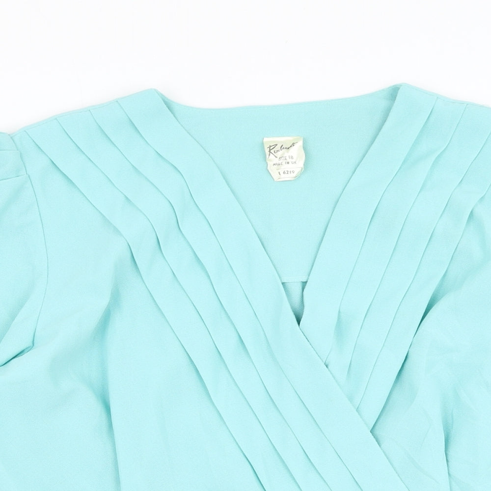 Rembrandt Womens Blue Jacket Blazer Size 18 Button