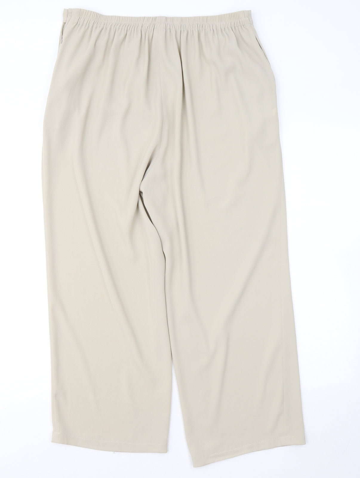 Platinum Womens Beige Polyester Trousers Size 18 L25 in Regular