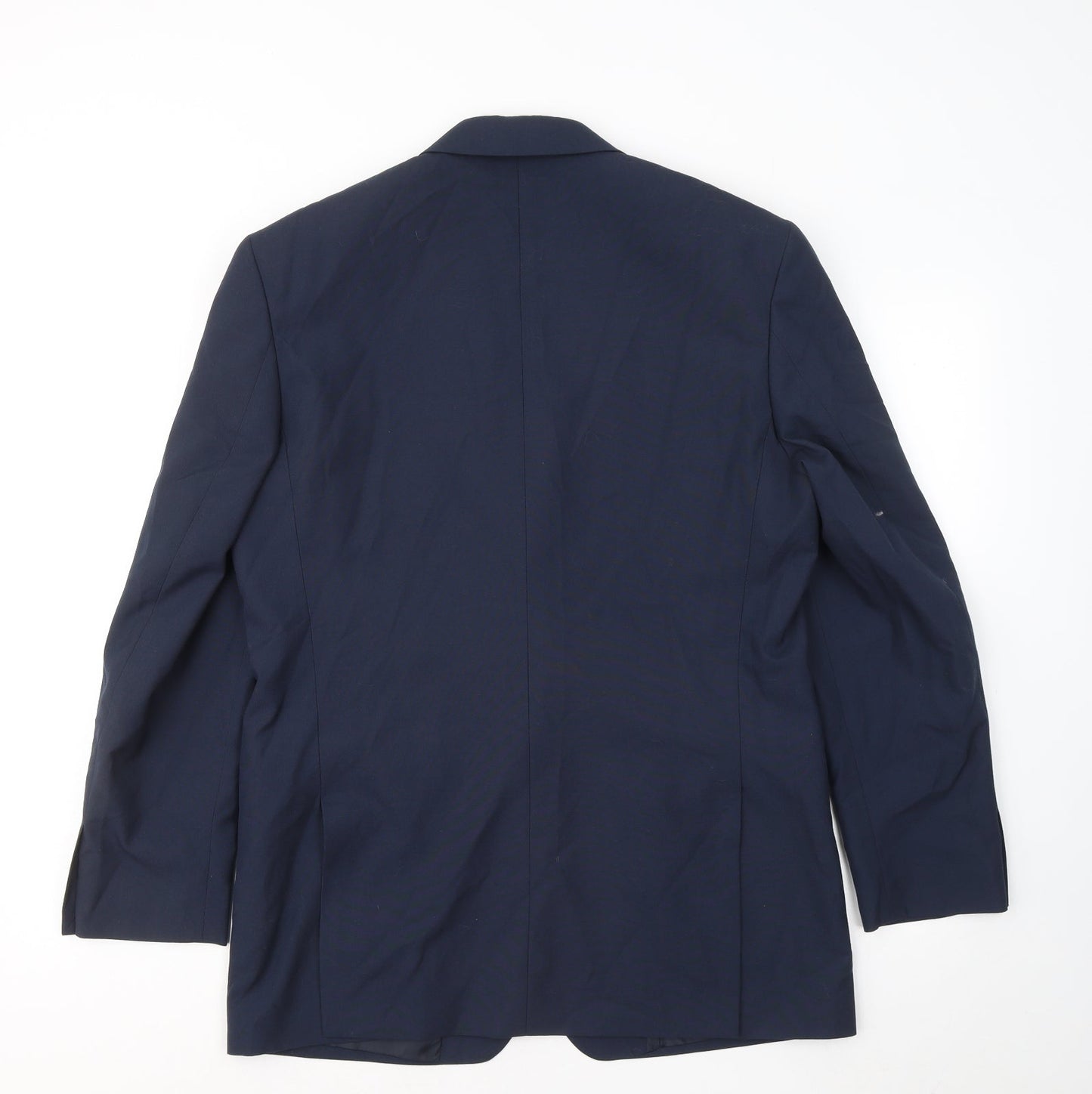 Chums Mens Blue Polyester Jacket Suit Jacket Size 38