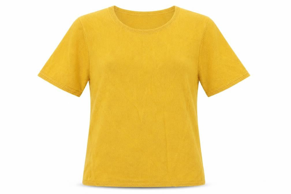 Marks and Spencer Womens Yellow Round Neck Acrylic Pullover Jumper Size 12