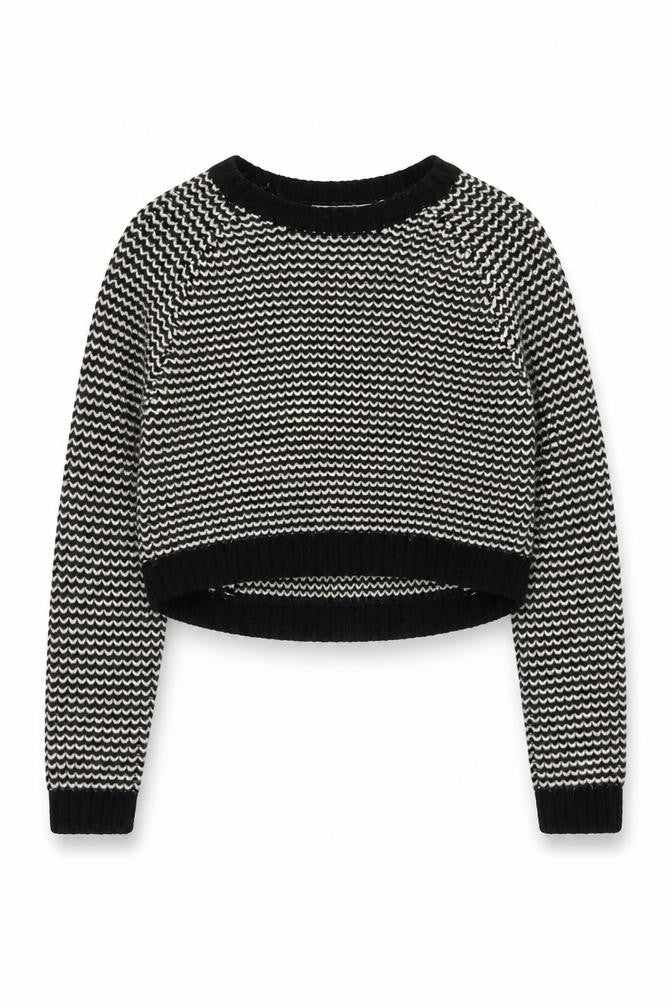 New Lpok Girls Black Round Neck Striped Acrylic Pullover Jumper Size 10-11 Years