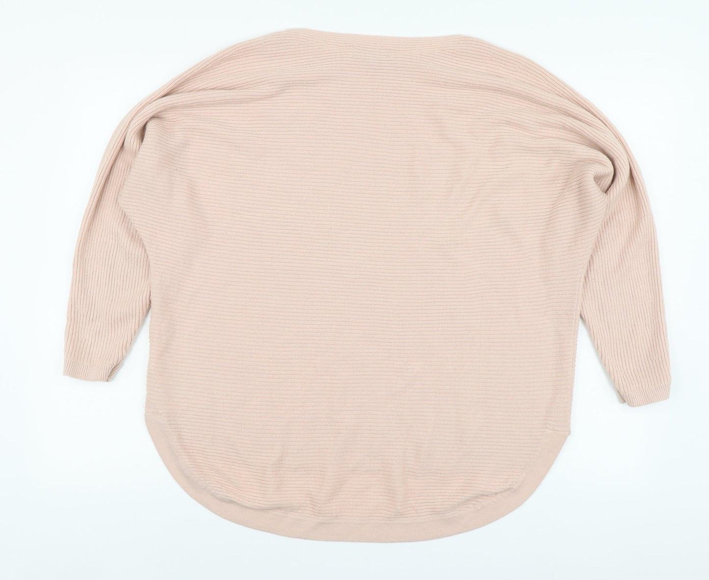 Debenhams Womens Pink Round Neck Acrylic Pullover Jumper Size 18