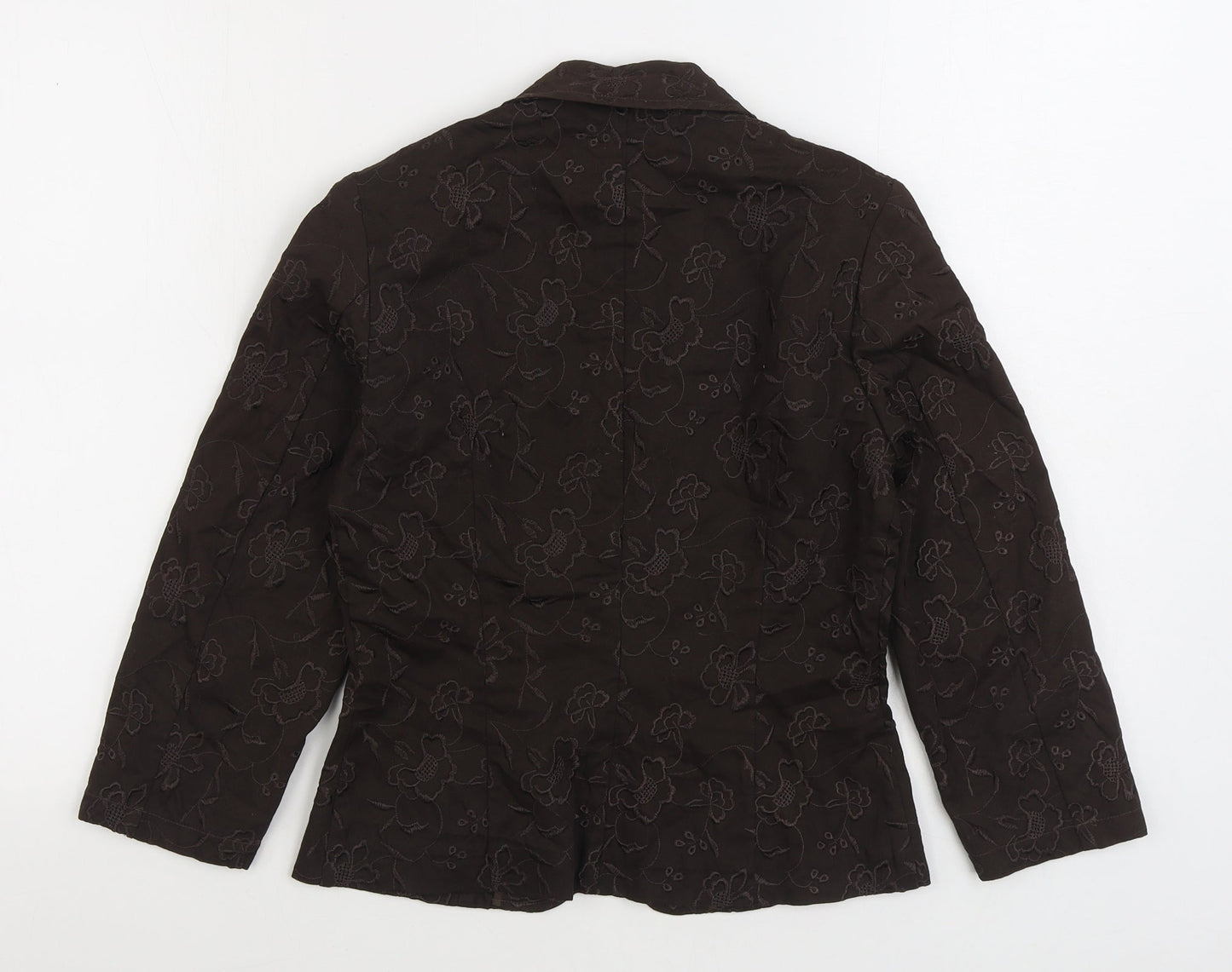 Marks and Spencer Womens Brown Jacket Blazer Size 8 Button