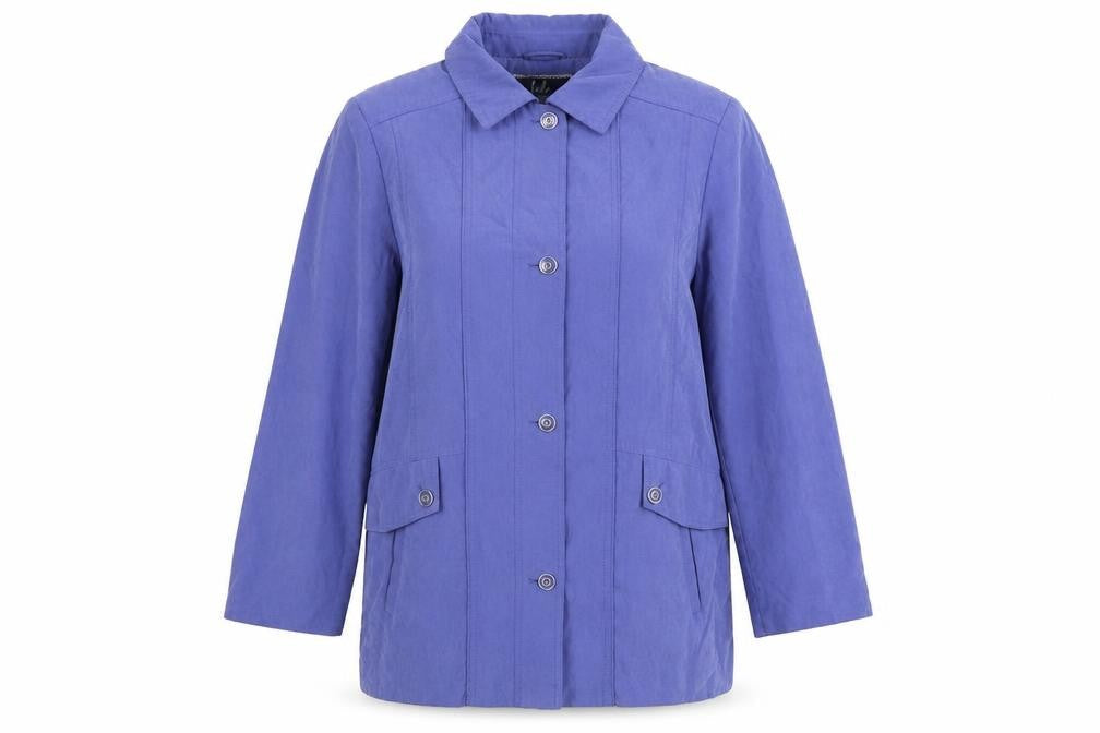 Isle Womens Blue Jacket Size 14 Button