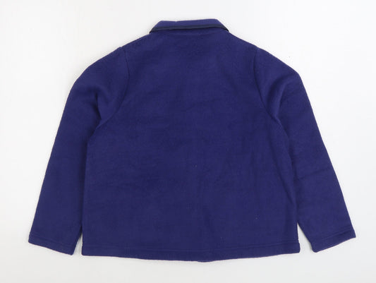 Marlon Womens Blue Jacket Blazer Size 8 Button