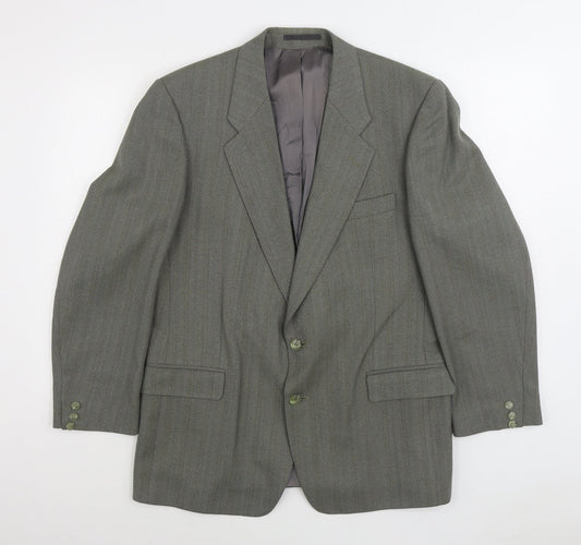 Wellington Executive Mens Grey Polyester Jacket Suit Jacket Size 40