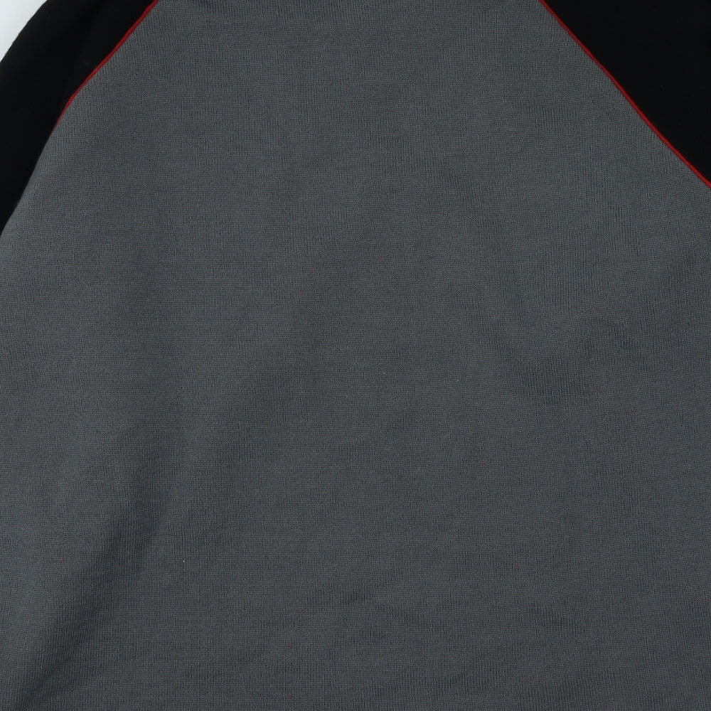 Global alliance Mens Grey Round Neck Acrylic Pullover Jumper Size L