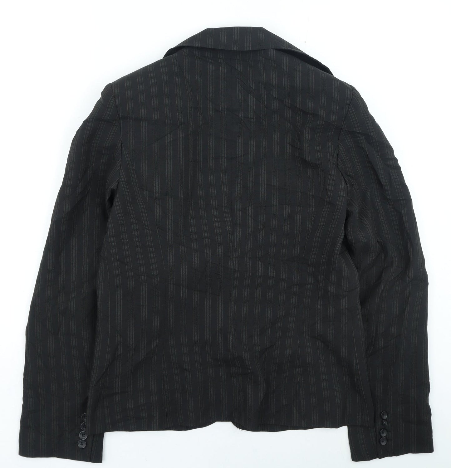 New Look Womens Black Striped Jacket Size 14