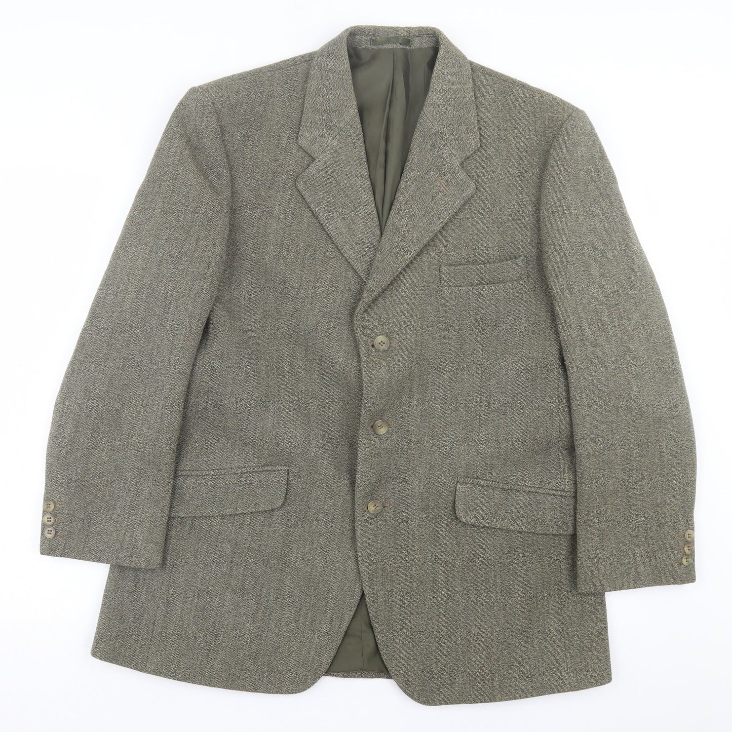 Neil Mackay Mens Green Wool Jacket Suit Jacket Size 40