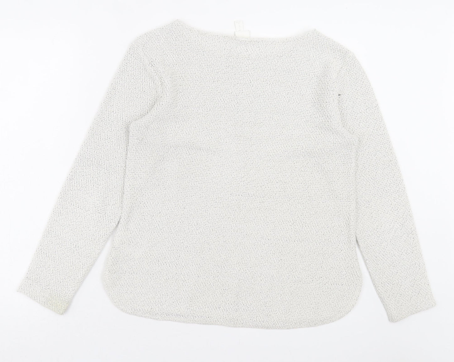 H&M Womens Grey Crew Neck Cotton Pullover Jumper Size S
