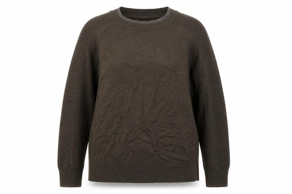 Marks and Spencer Womens Green Round Neck Viscose Pullover Jumper Size 14