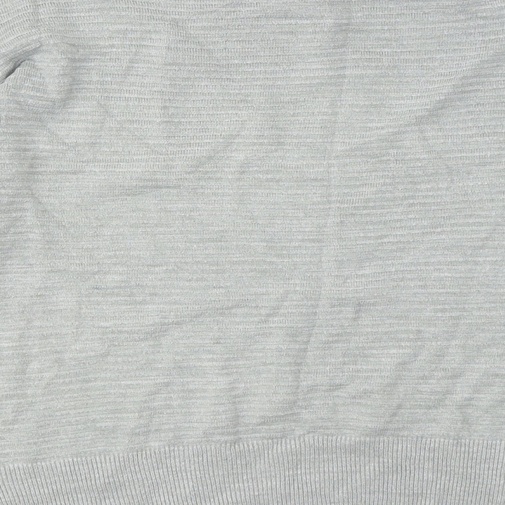 NEXT Womens Grey Round Neck Viscose Pullover Jumper Size 12