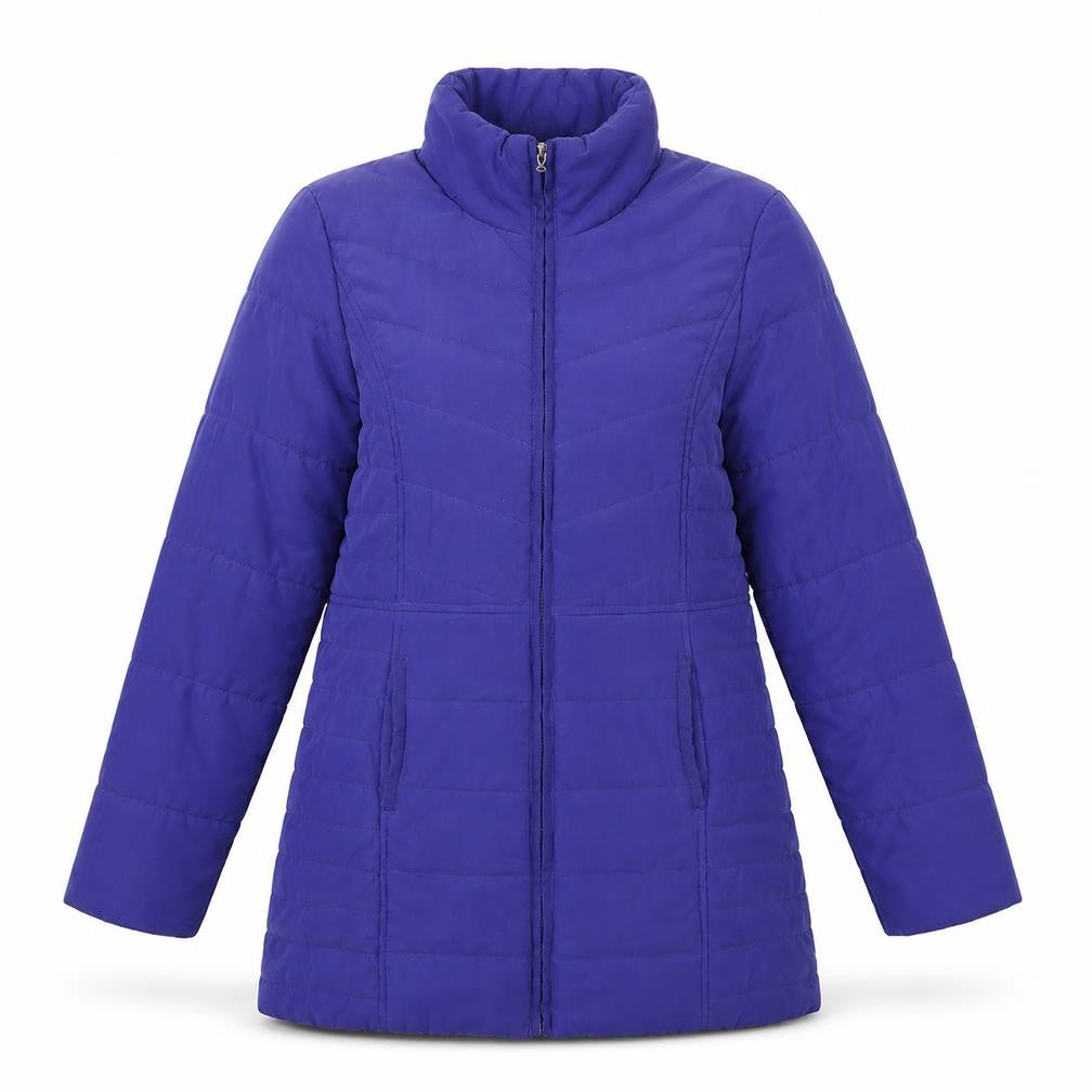 Bonmarché Womens Purple Quilted Jacket Size 10 Zip