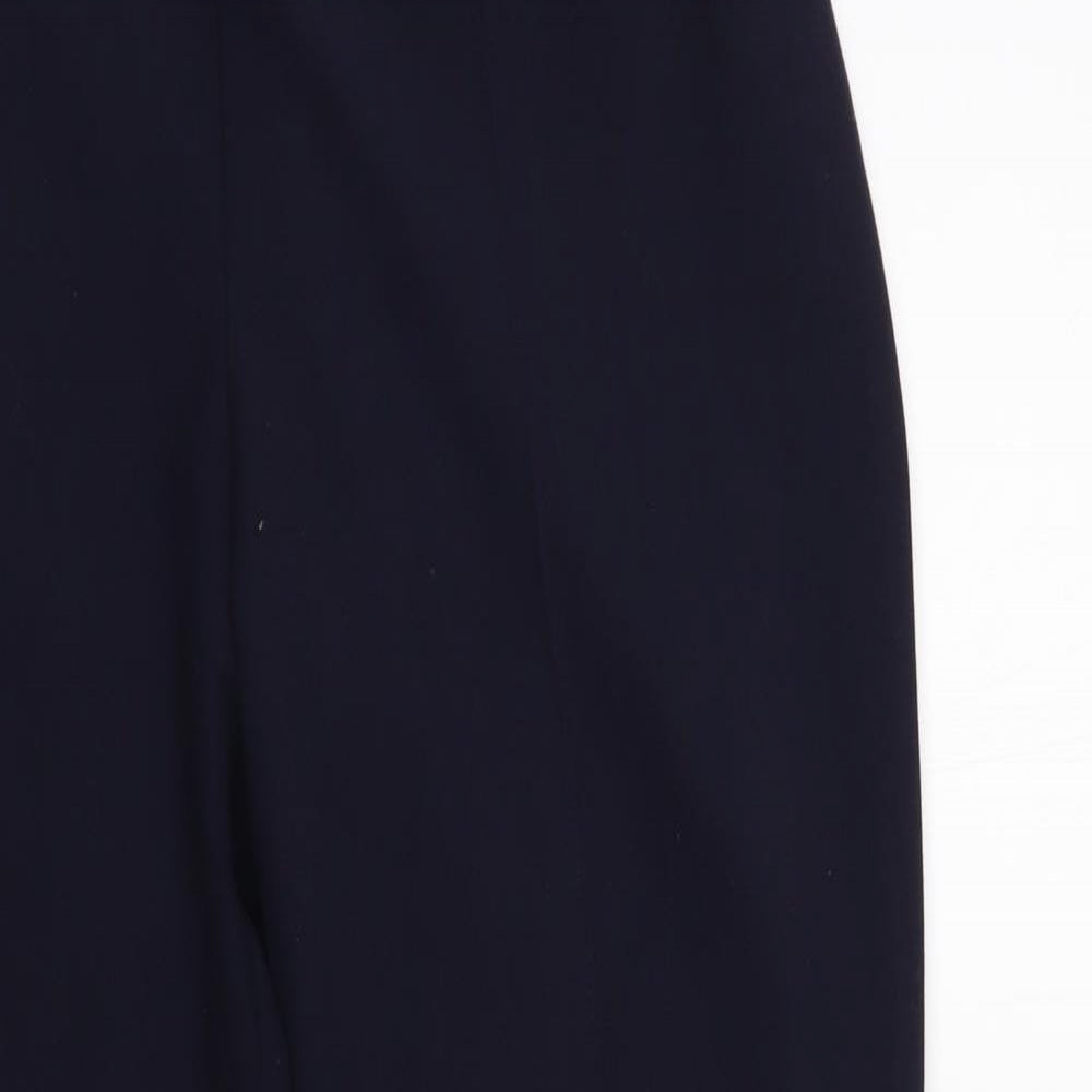 Essence Womens Blue Polyester Trousers Size 16 L27 in Regular