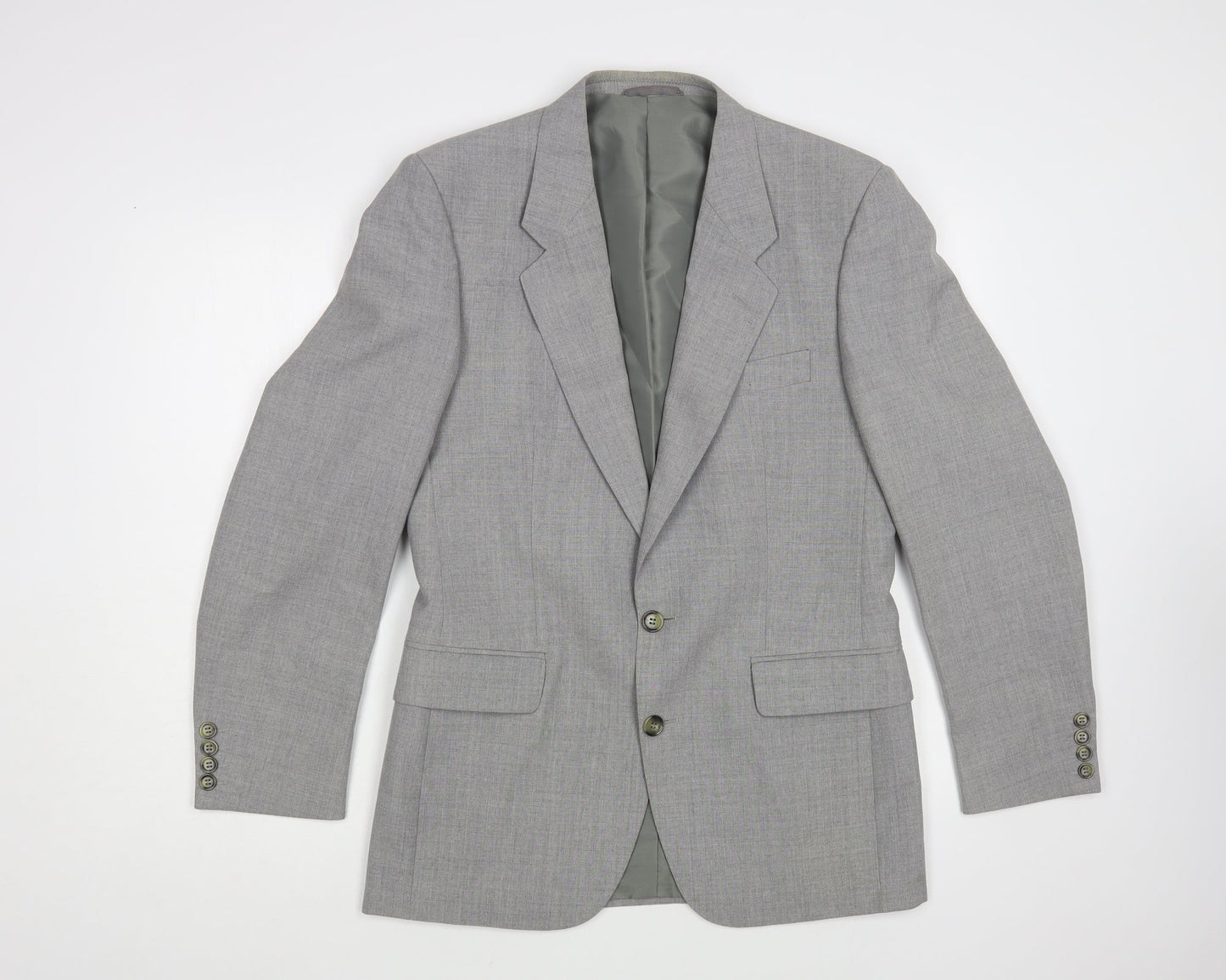 Mr Harry Mens Grey Polyester Jacket Blazer Size 38