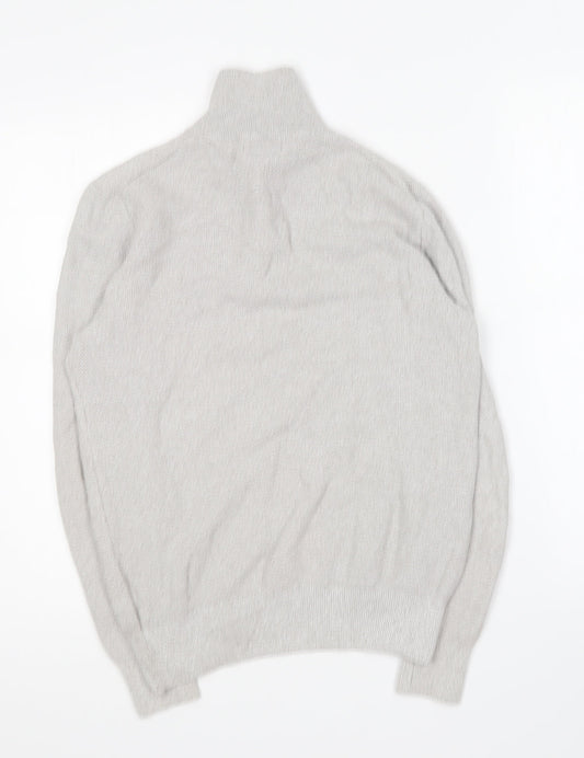 George Mens Grey Cotton Pullover Sweatshirt Size S