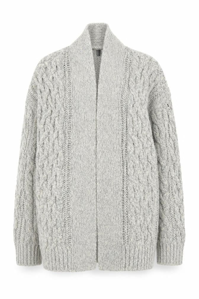 Editions Womens Grey V-Neck Cotton Cardigan Jumper Size XS